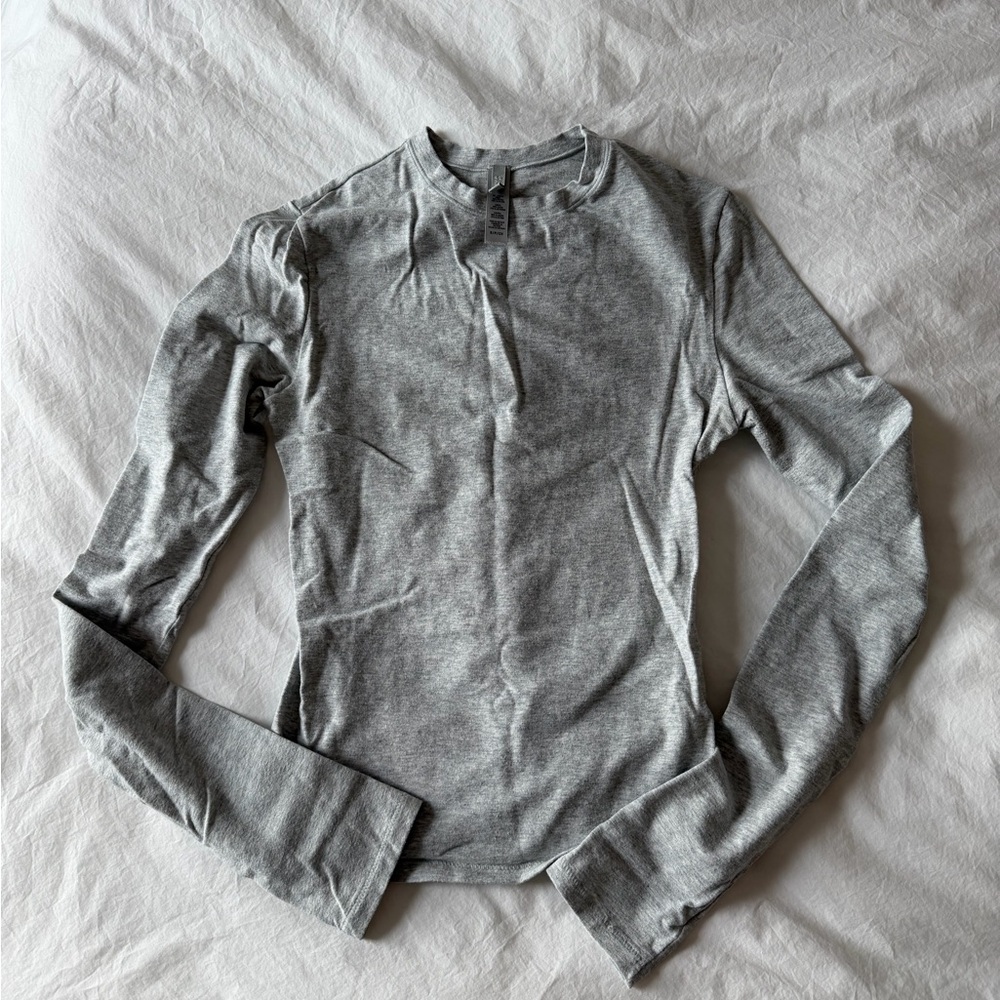 Skims Cotton Jersey Long Sleeve T-shirt